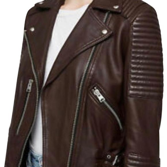 NWT ALL SAINTS ESTELLA LEATHER JACKET - Picture 6 of 6